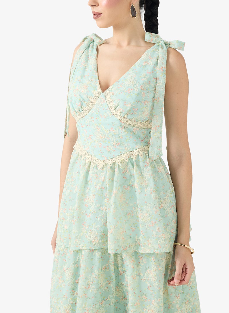 Just Me V-Neck Tiered Dress - Image 3